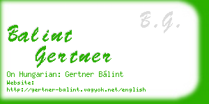 balint gertner business card